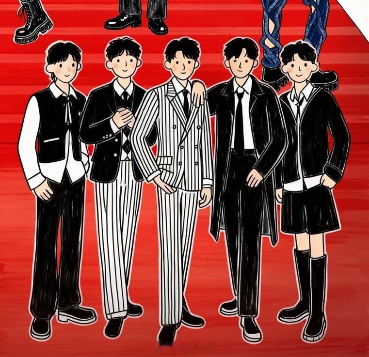 TOP好长的五条人 天呐！TOP这腿简直是“腿精”本精！真人腿长逆天，手绘图里更