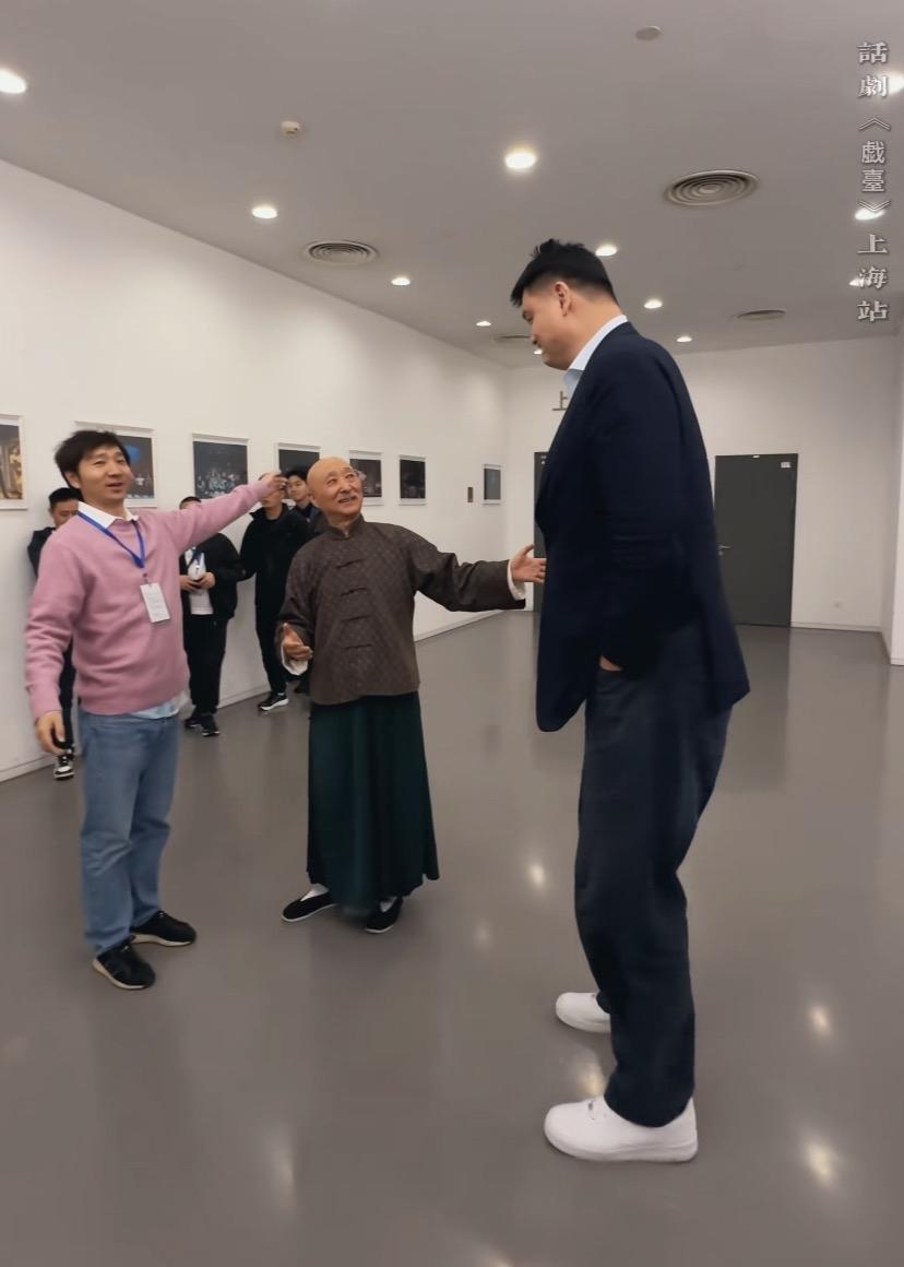 姚明不仅高，看着还很大。