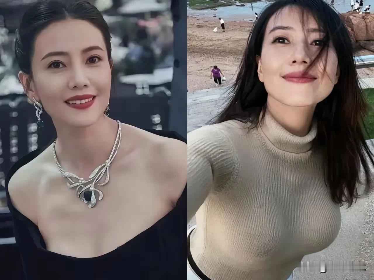 摄影师拍的是脸，圆圆拍的是圆圆[捂脸]左图是摄影师拍的高圆圆，右图是女神自拍的高