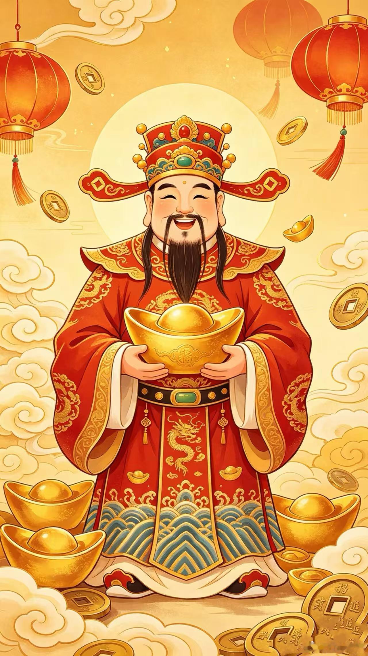 财神到🙏，迎八方福禄进家门，扫除过往破财晦气，留住长久正缘财气。岁岁财源递进，