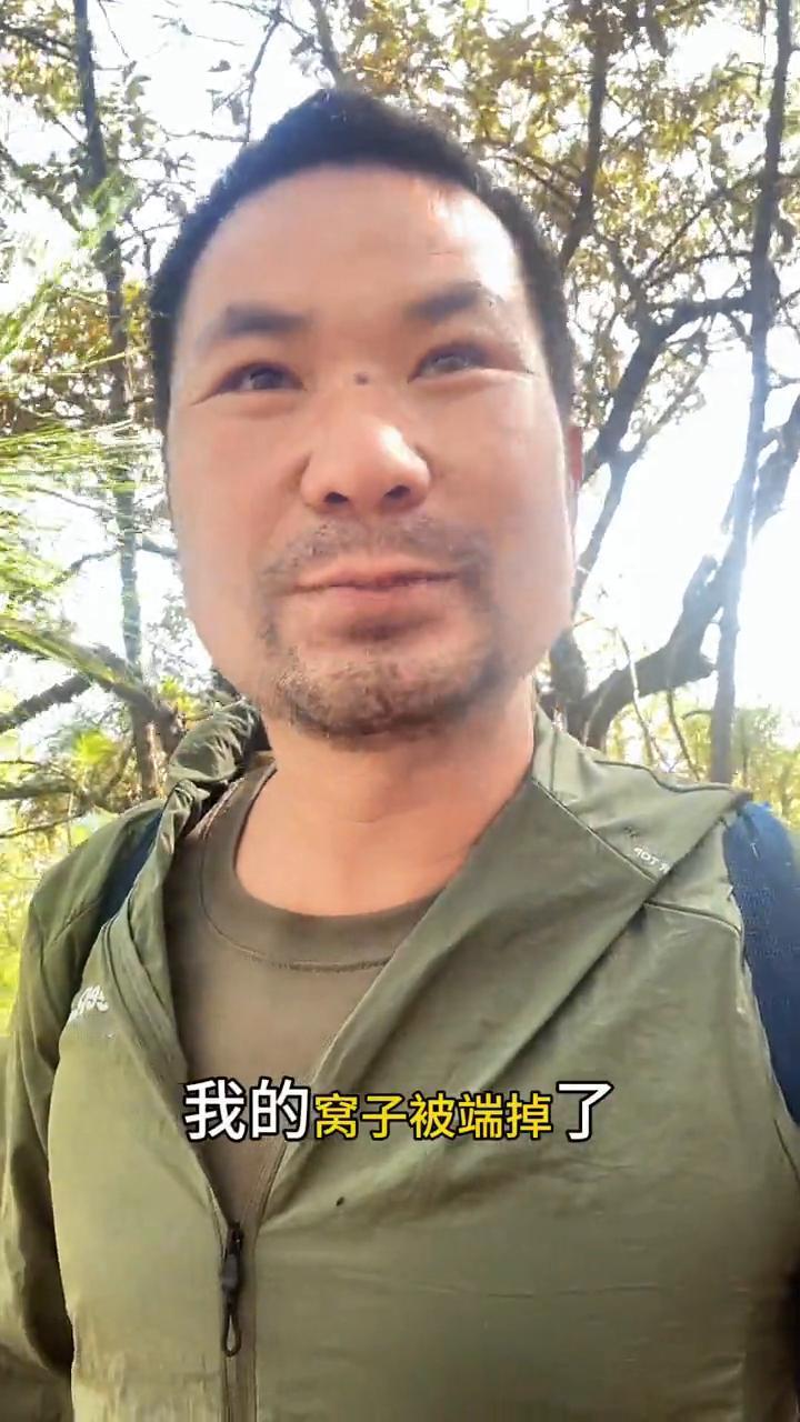 我的窝子被端掉了，快去看一下。看到没有？被端掉了窝子，来晚了。以前这里长好多的，