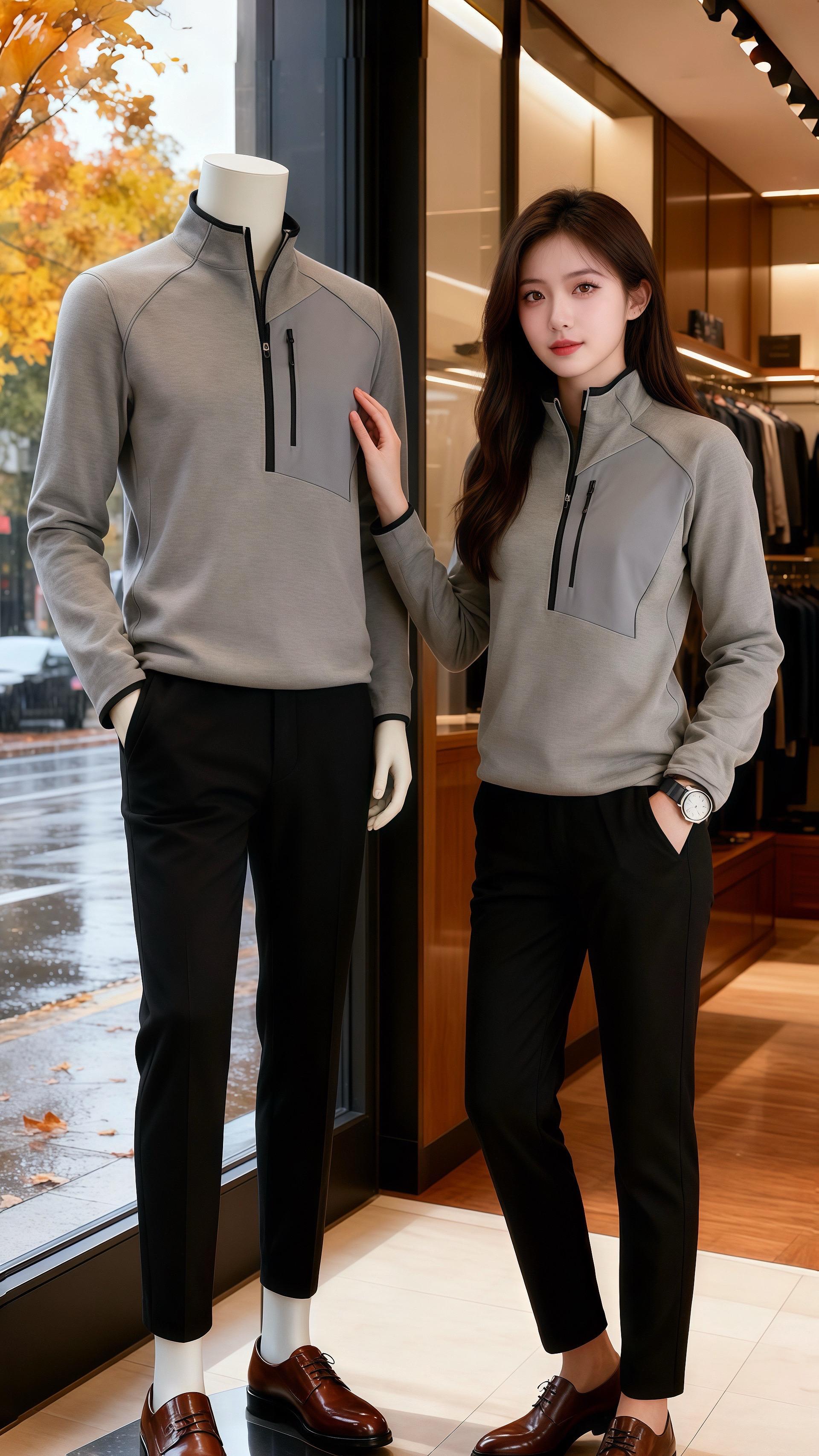 《雪窗旁的灰调》  初雪落满橱窗那天，她靠在咖啡厅的飘窗前翻杂志。浅灰...