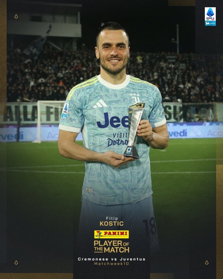 克雷莫内塞1比2尤文图斯 斯帕莱蒂首战告捷！尤文两连胜暂升第5；科斯蒂奇、坎比亚