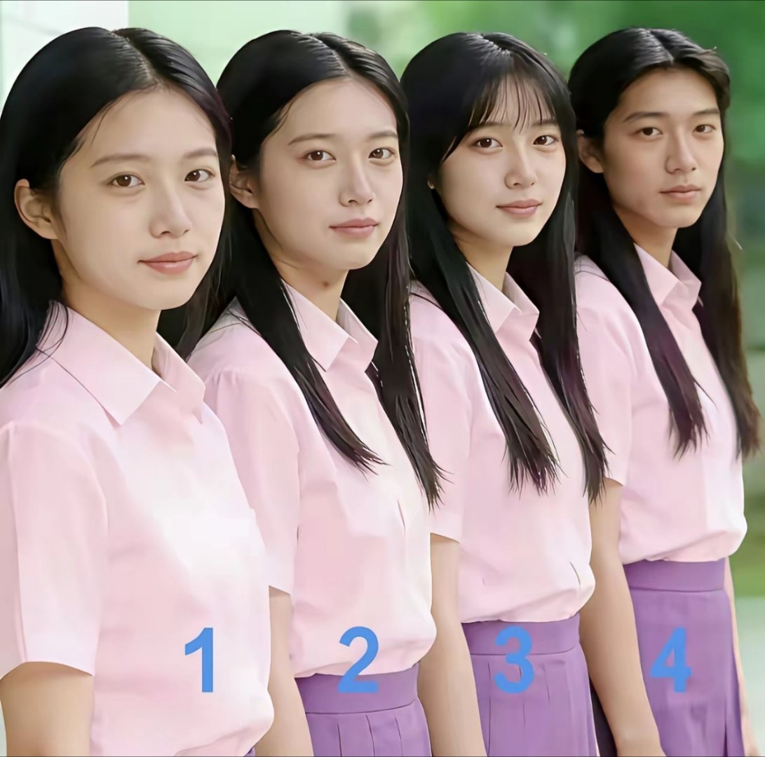 有一个是男的，能看出来吗 