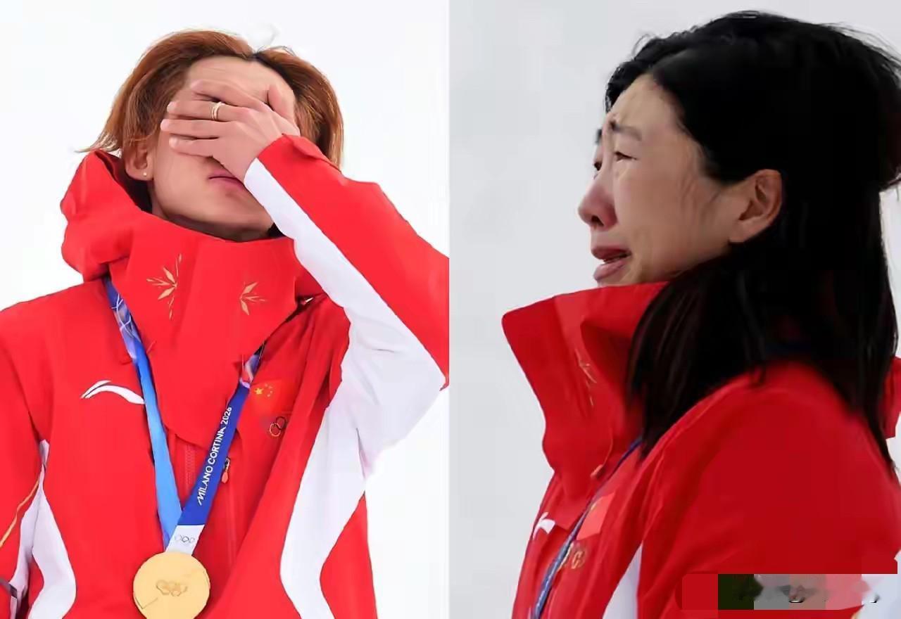 看到苏翊鸣、徐梦桃奥运赛场夺金，升国旗奏国歌的那一刻，两名冠军都哭了！

一个是