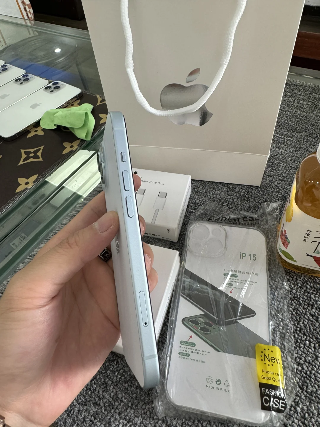 苹果15蓝色128G国行原装 同城闪送到位⚡️