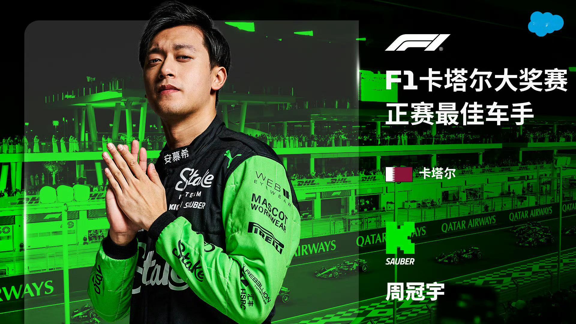 2024F1卡塔尔大奖赛  正赛最佳车手🇨🇳周冠宇 [good][good]