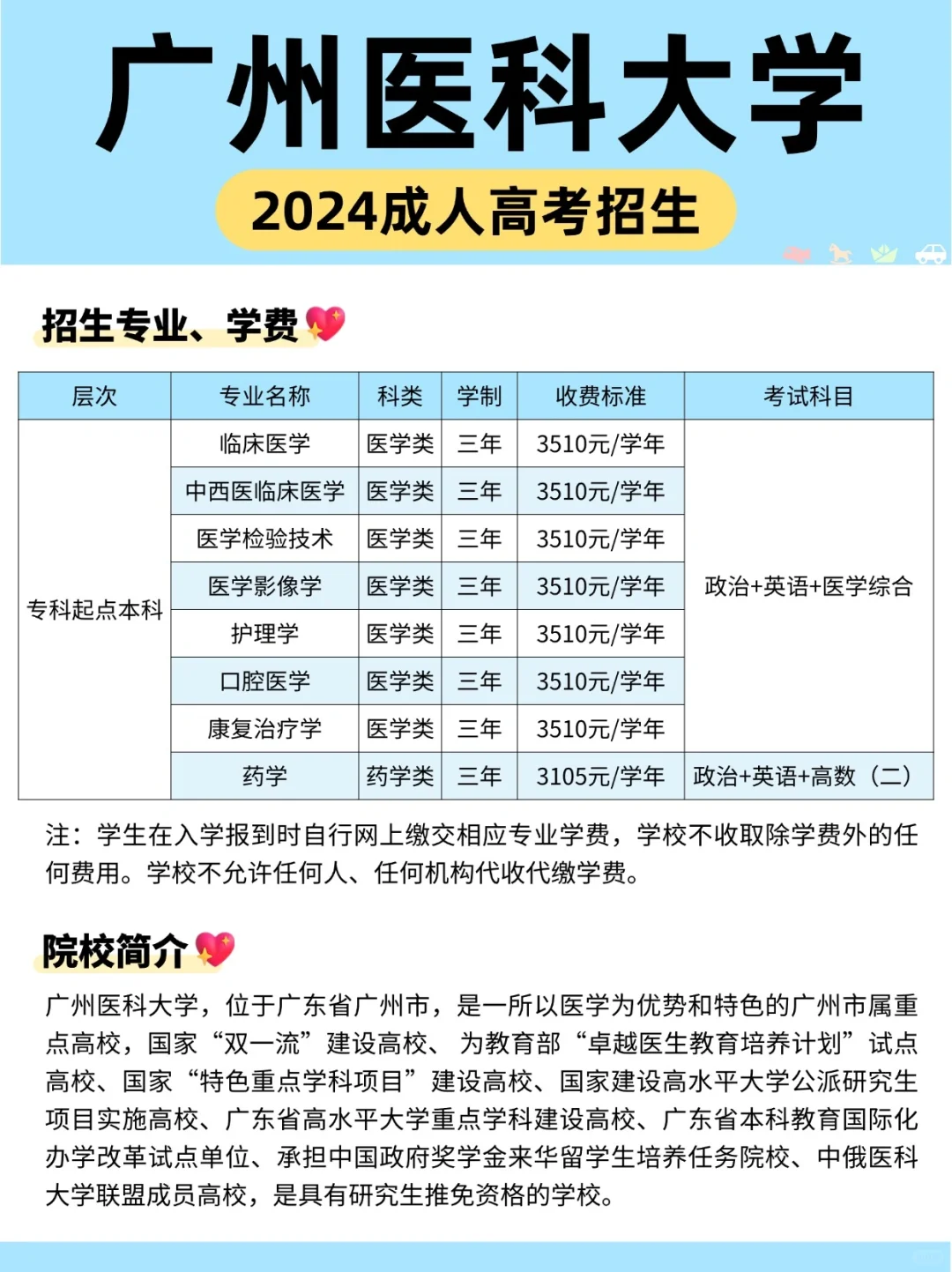 广州医科2024成考招生专业公布!!