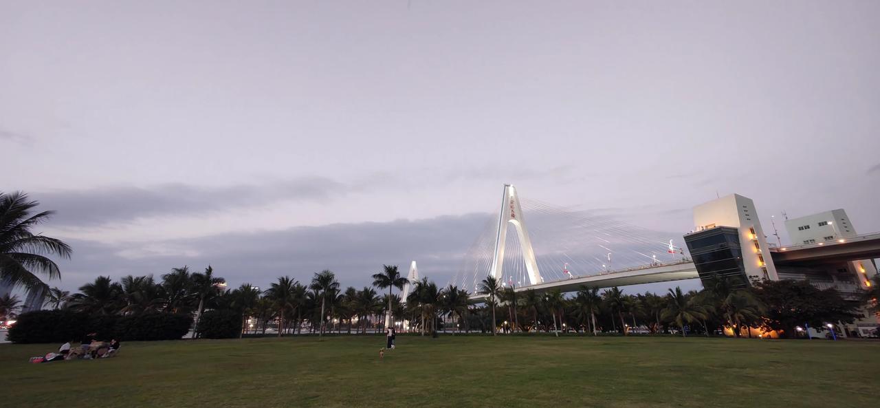 #分享一张夕阳余晖的照片#世纪大桥[火炬]