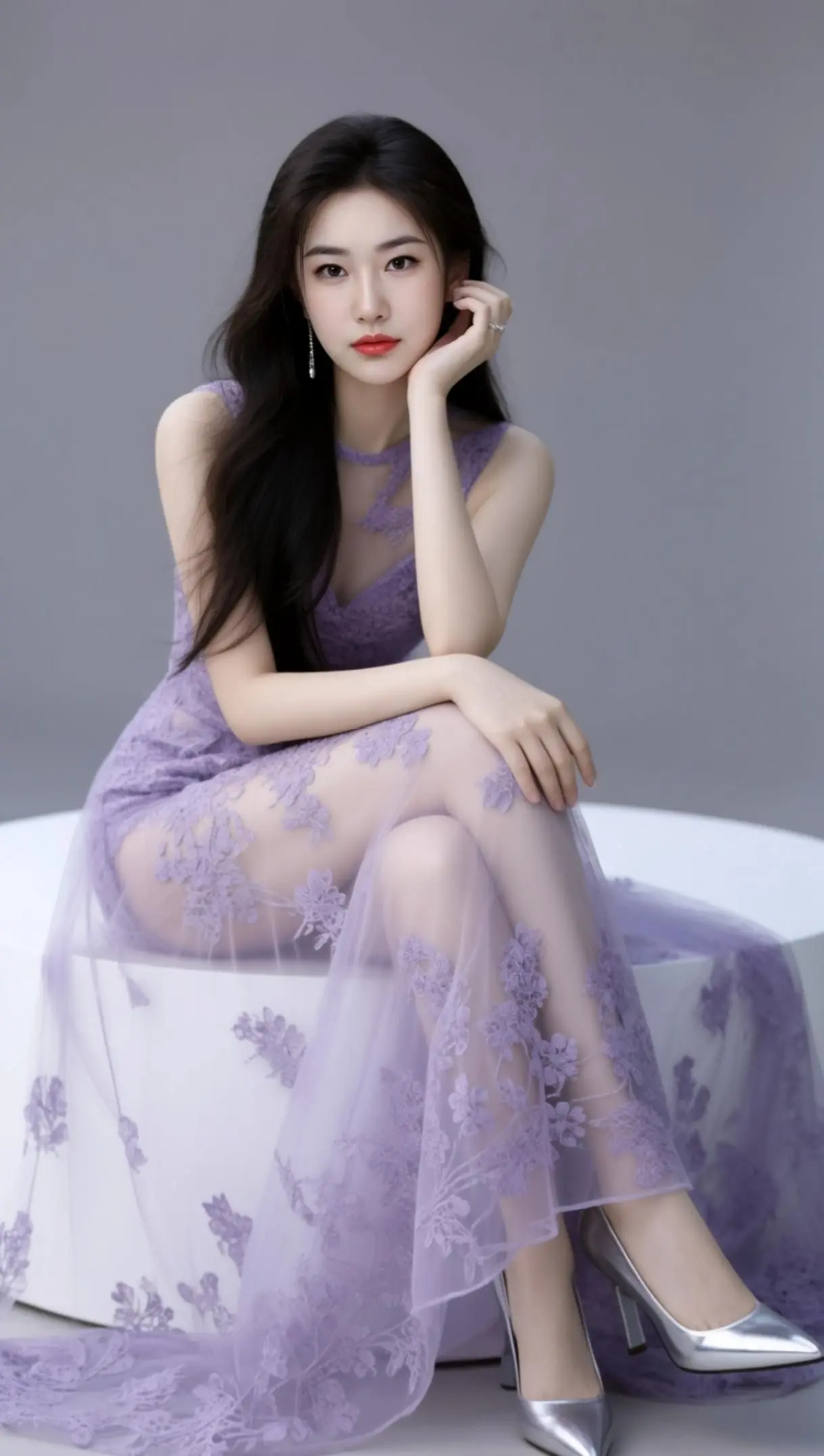 AI紫纱氛围感写真 随变ai随便玩