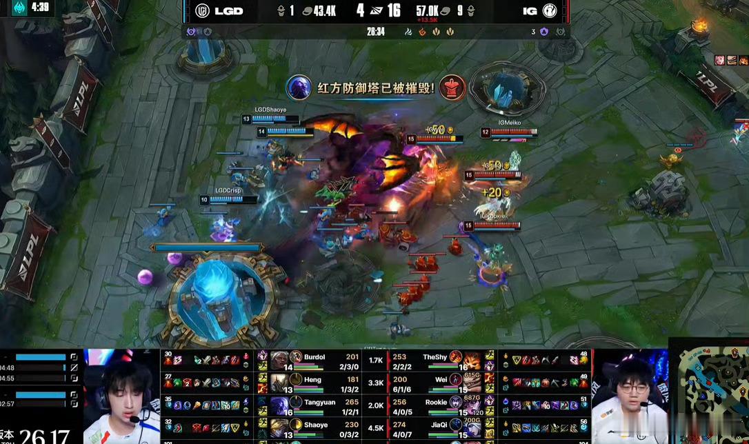 【iG 1-0 LGD】Jiaqi魔法水晶箭百发百中，LGD被一脚踢死完全没还手