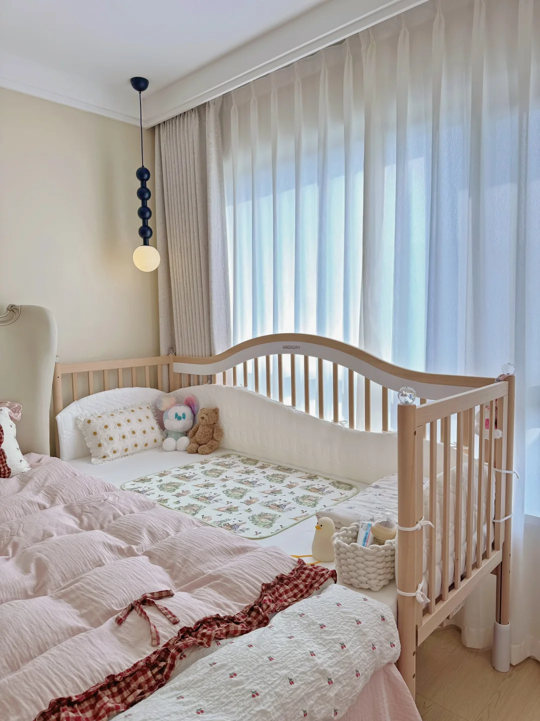 孕34w | 小户型拼接床已安全下车🛏️