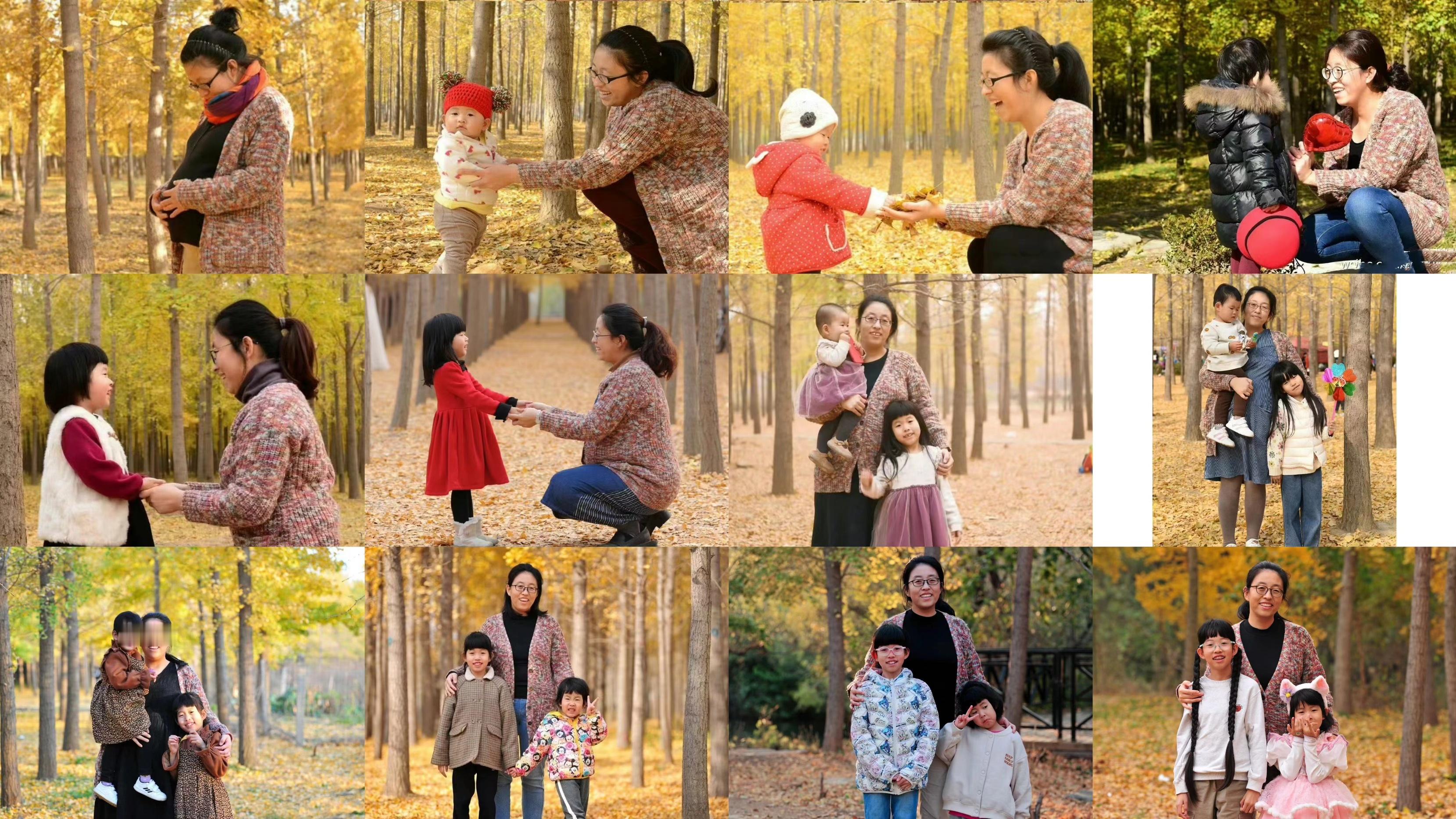 一年又一年，银杏林照片之约，来了。2013年11月，孕34周+的我在银杏林拍下第