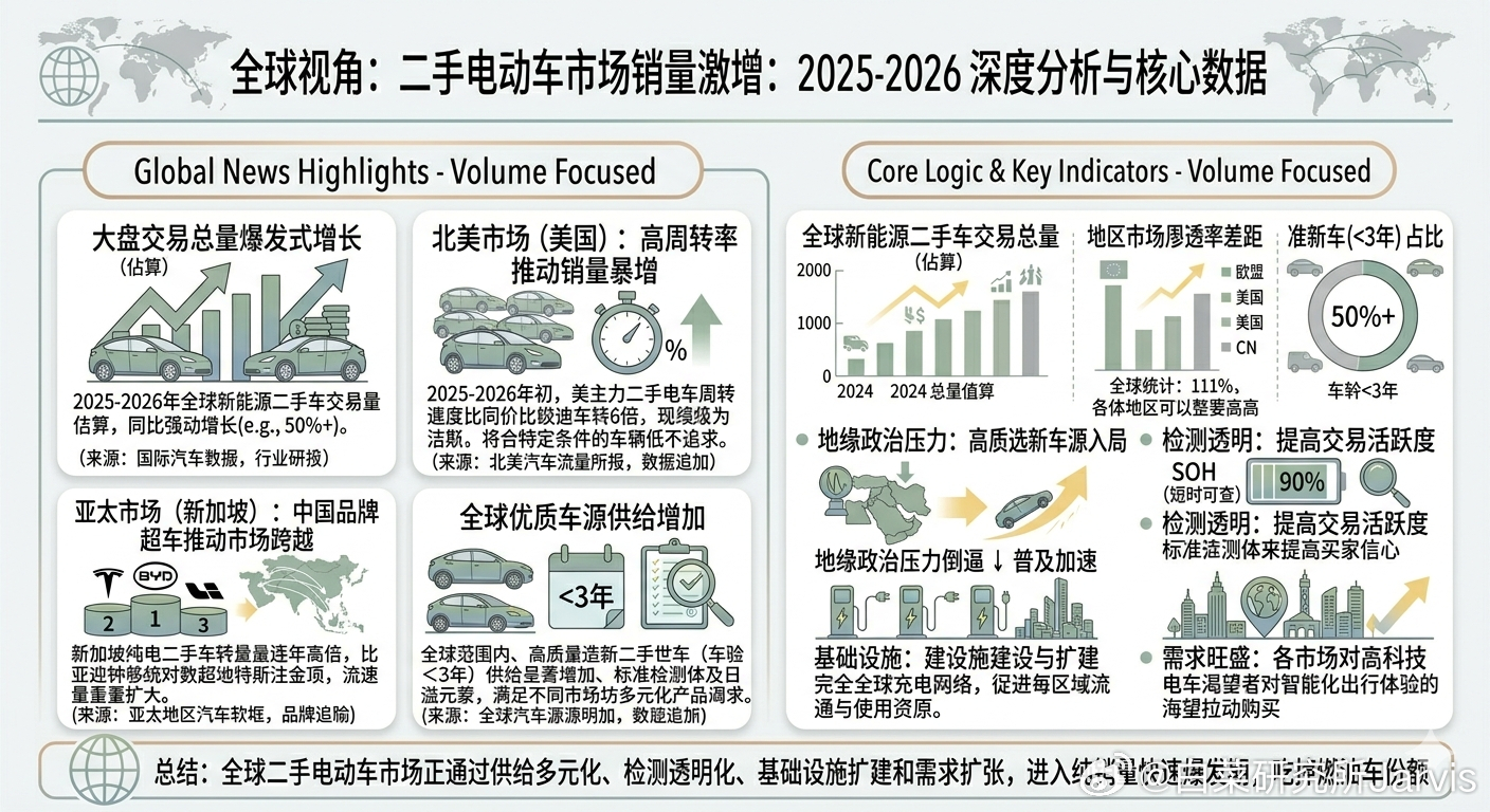 美国头大了 全球二手电车市场开始变天，销量同步新车一起出现激增，比亚迪在这个过程