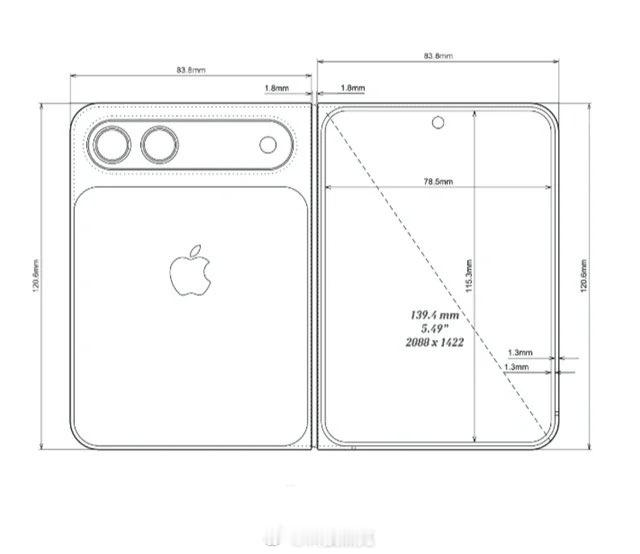 iPhone折叠屏直接给我干沉默了，如果到时候最终版就是这种矮胖冬瓜形态的iPh