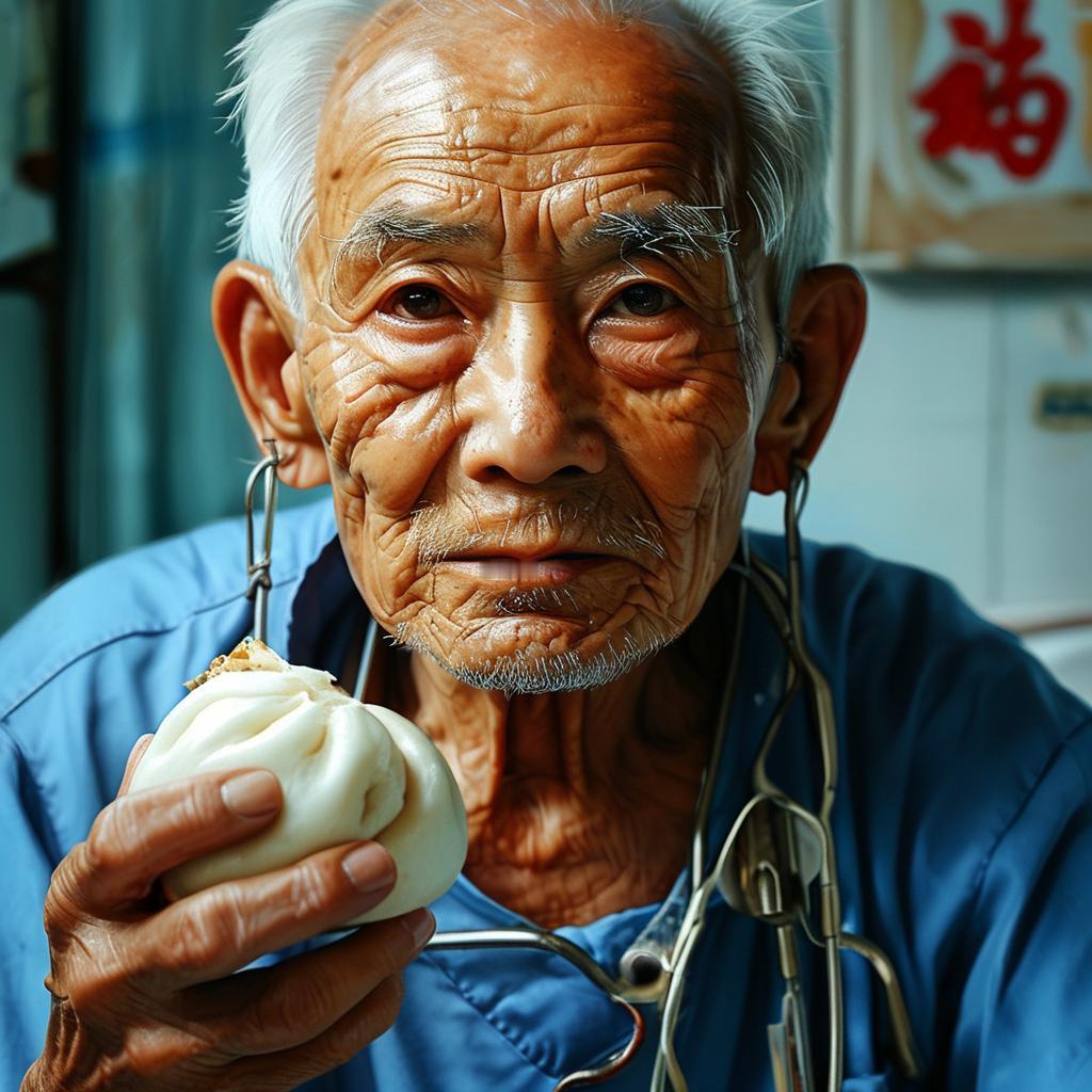 江苏苏州，七旬老人住院，为了省钱，连啃两天馒头！邻床小伙看到后，心里满是同情。于