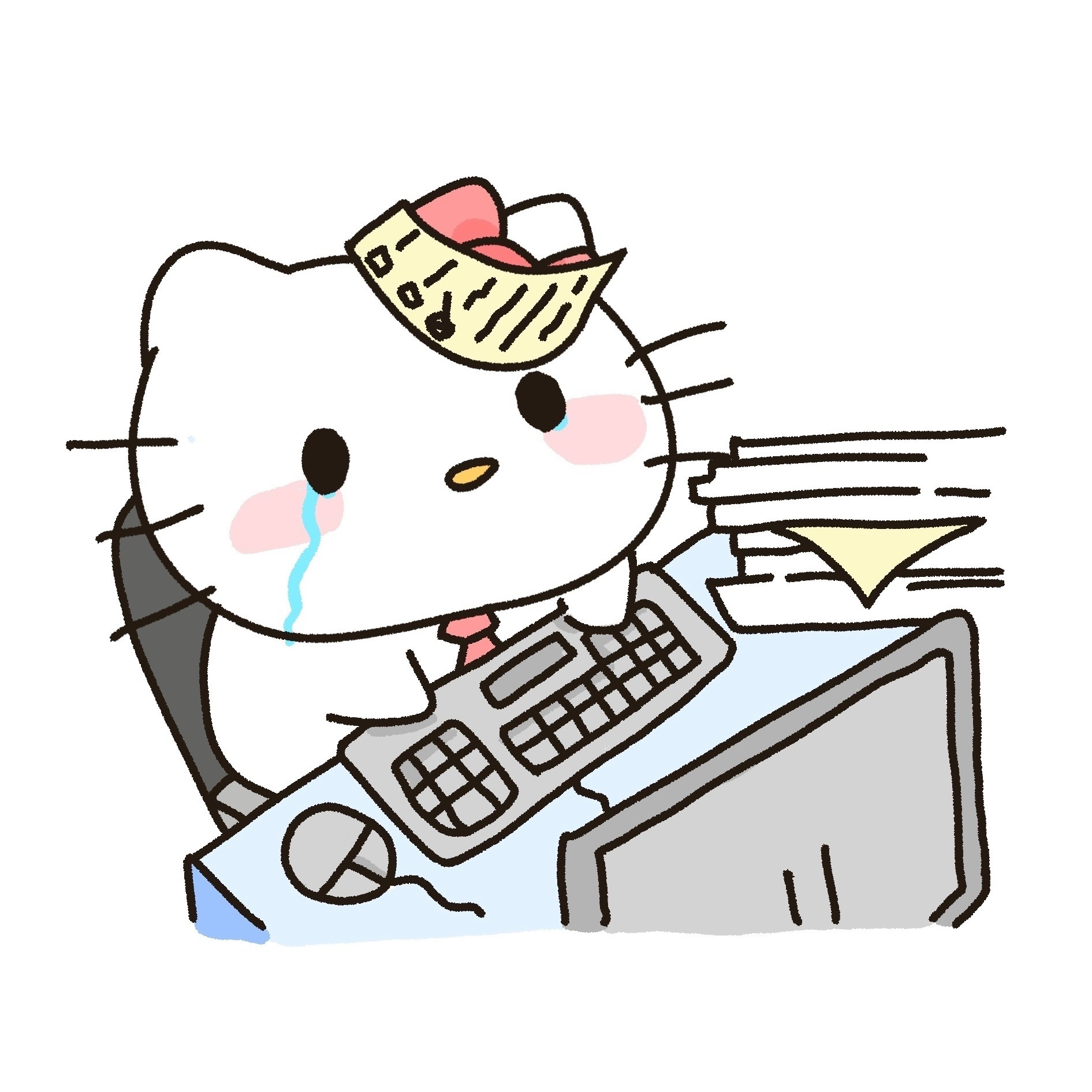 HelloKitty 白底头像 ‪.ᐟ‪.ᐟ ​​​