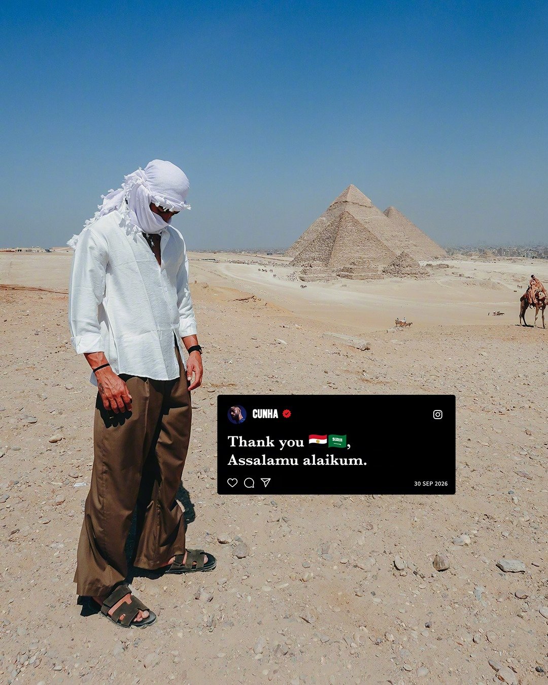 冲浪男孩的阿拉伯世界之旅🐫国际比赛日期间，库尼亚来到了埃及与沙特阿拉伯✈曼联[