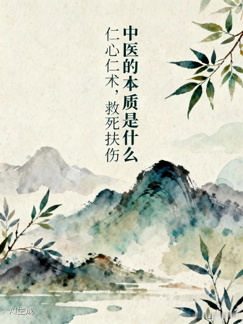 中医的本质，说是仁心仁术、救死扶伤一点没错，但它还有更深层内涵。中医不只是医术，
