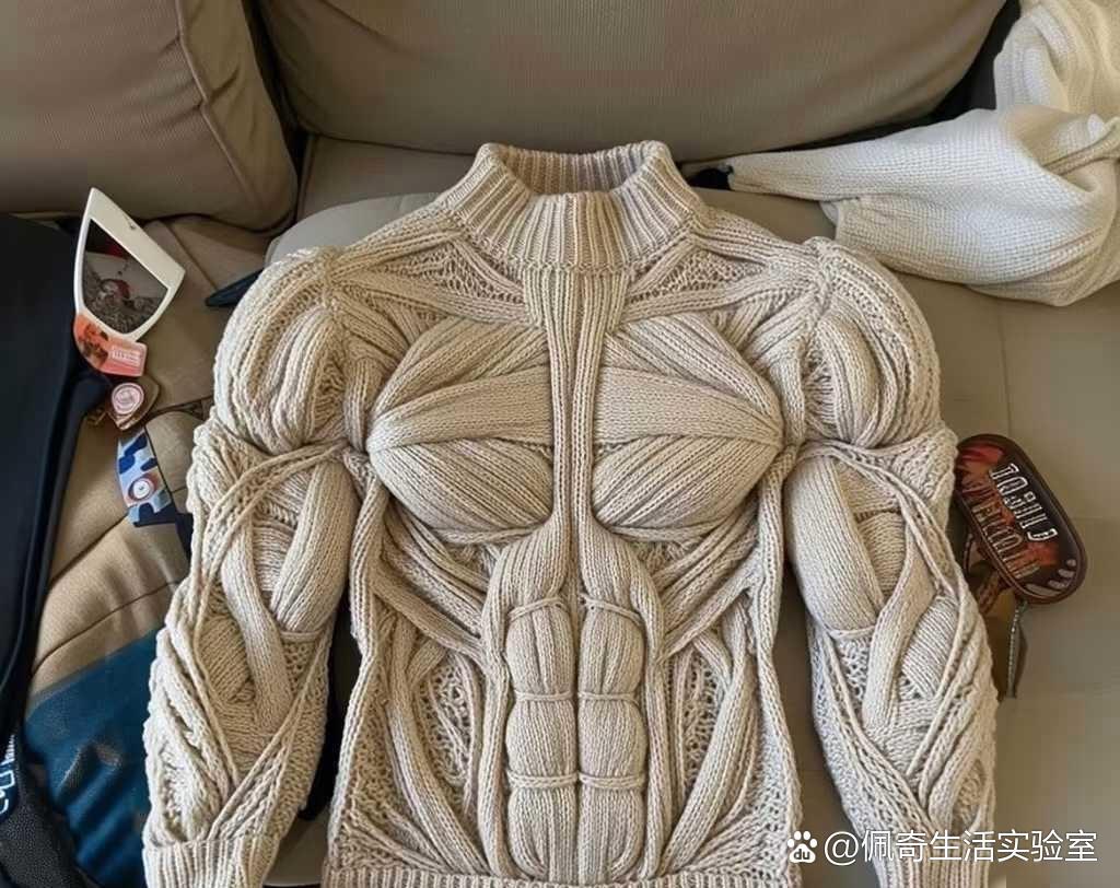 这毛衣织的相当有水平了，手太巧了。 