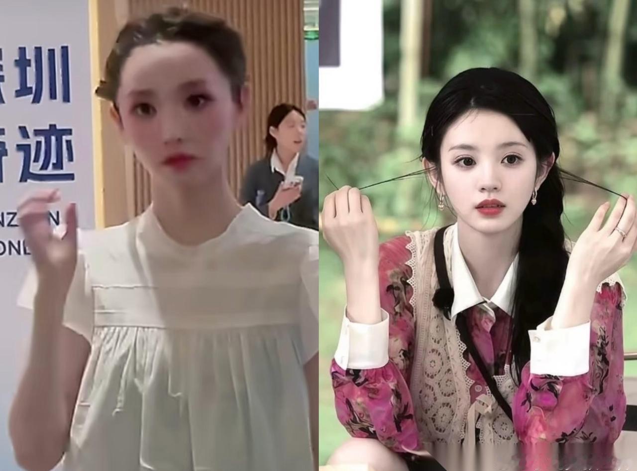 没有刘海的田曦薇， 
告诉所有女人一个道理， 
她当时明明可以戴帽子或者假发，但