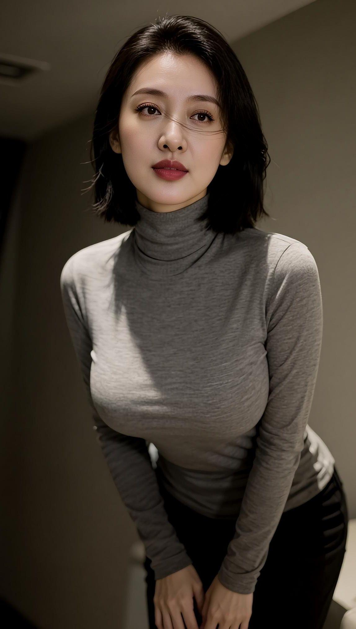 AI灰调生活照 抖音ai创作 穿搭 摄影 甜系女孩