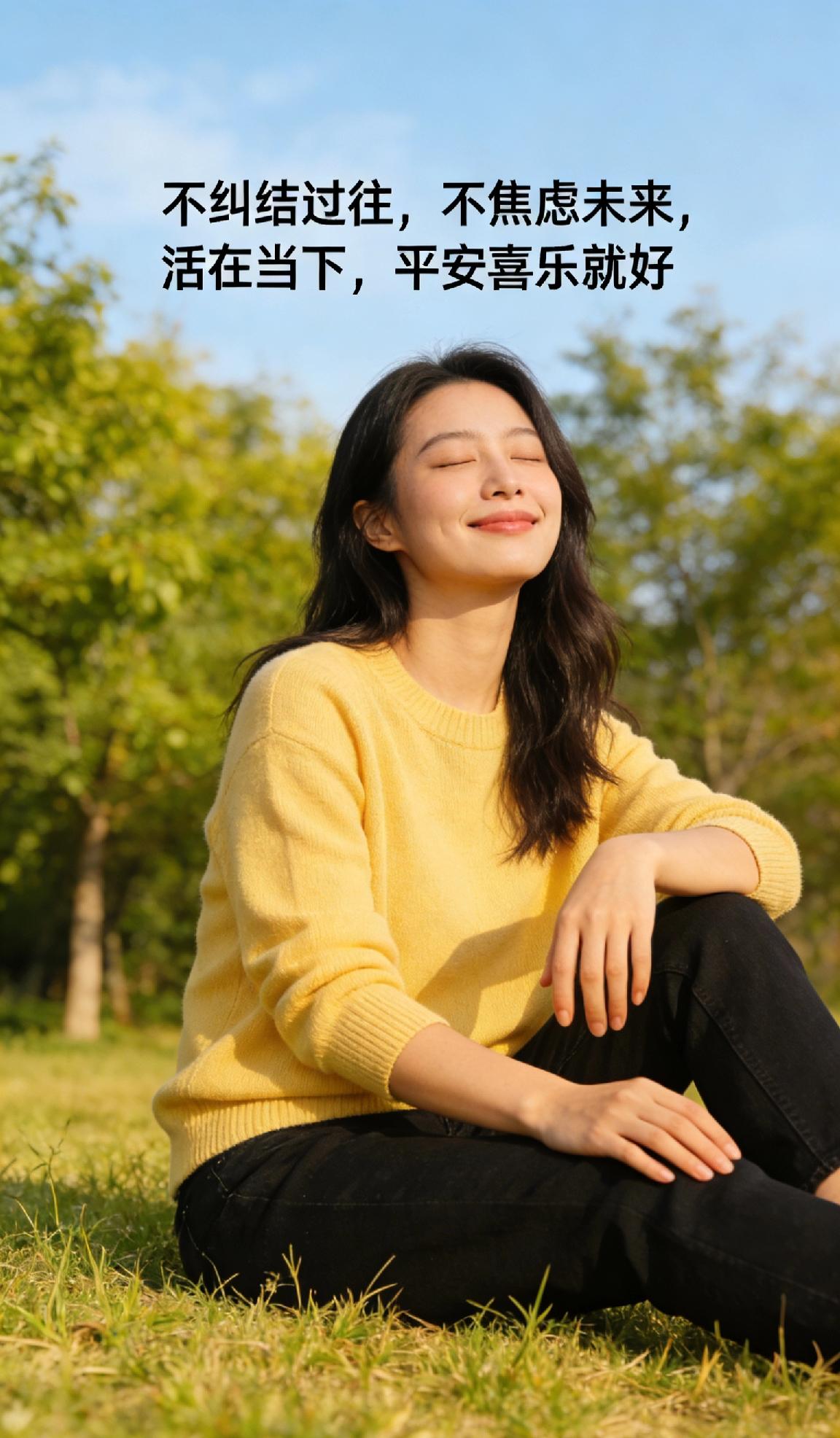 给自己一句话，你会说什么?不纠结过往，不焦虑未来，活在当下，平安喜乐就好。
给自