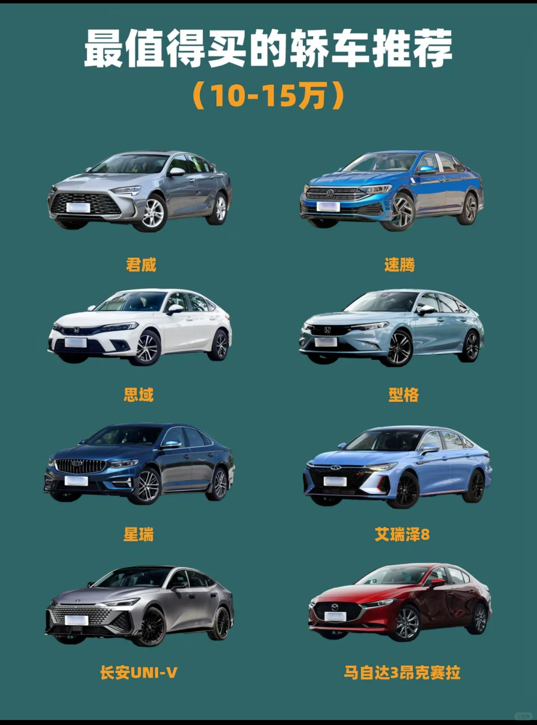 10-15w你觉得那款车？