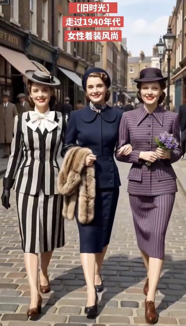 《经典定格：1940年代女士群像里的18套永恒风范》

一位位异国女子正款款走来