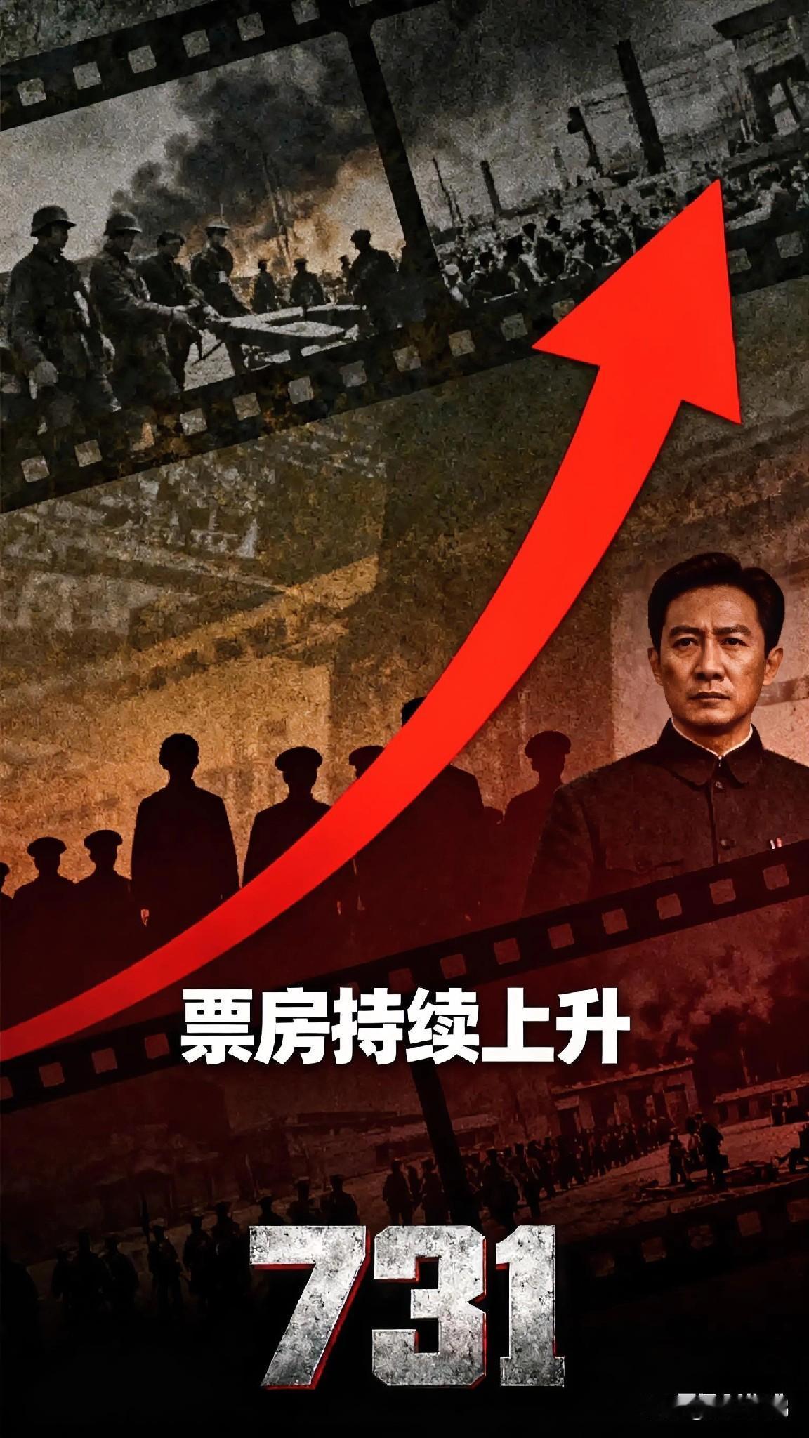 《731》的票房持续上升
 《731》的票房行稳致远，仍“昂首前行”。
   截