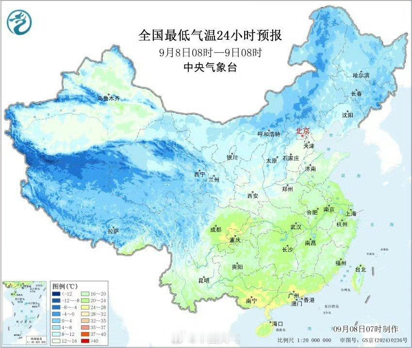 【天气预报】今天，冷空气将进一步东移南压，降温区域集中在西北地区中东部、华北中南