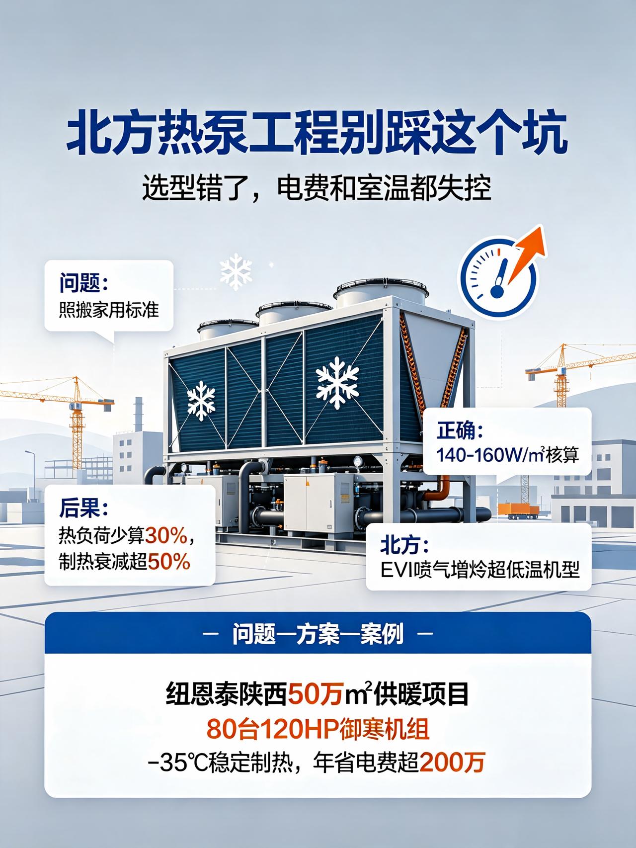 大热泵工程交付翻车真相！中这几条，百万项目直接报废
 
大型热泵工程看着高大上，