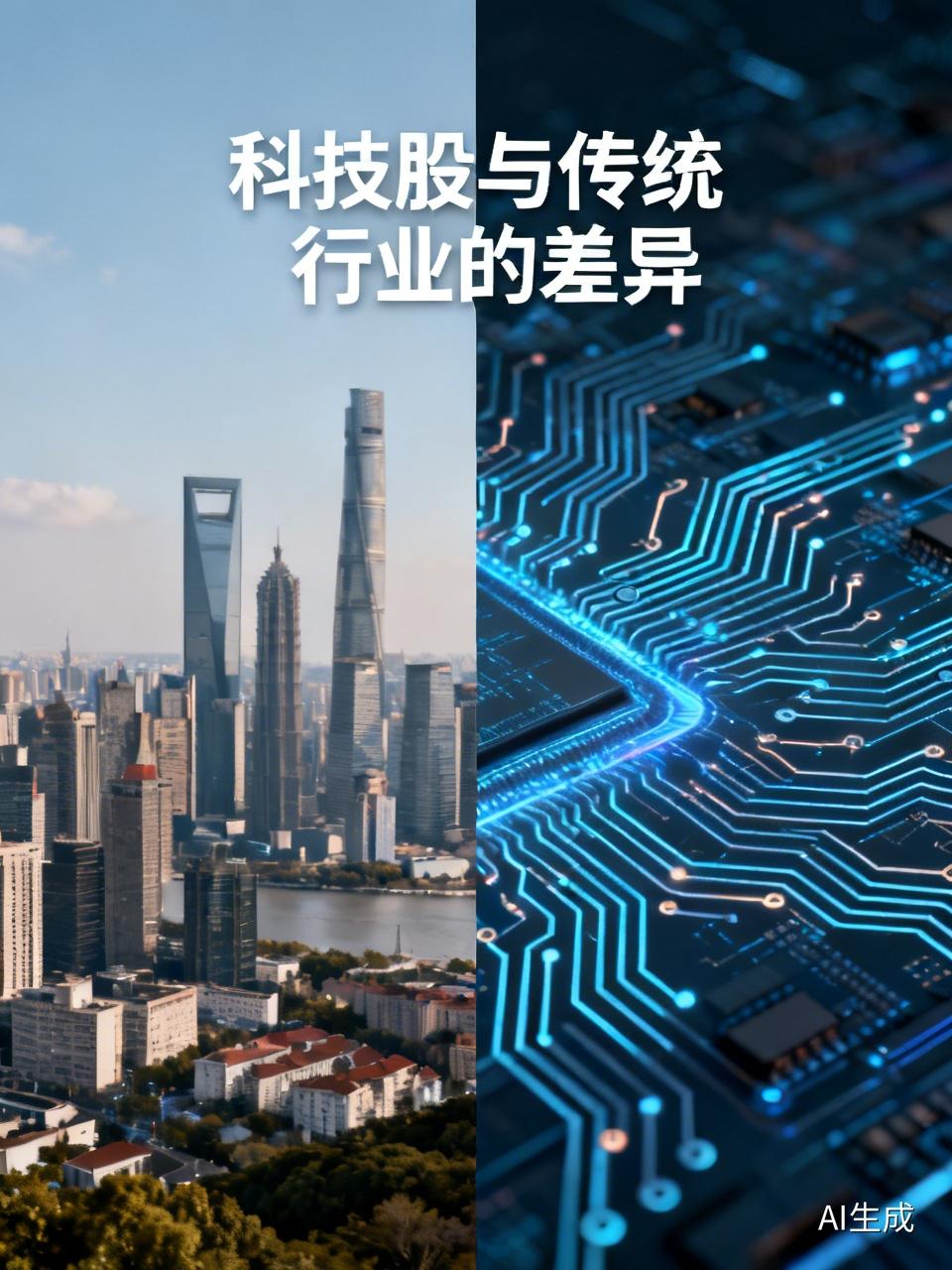 科技股与传统行业的差异十分显著。从投资层面来看，科技股具有波动大、题材丰富的特点