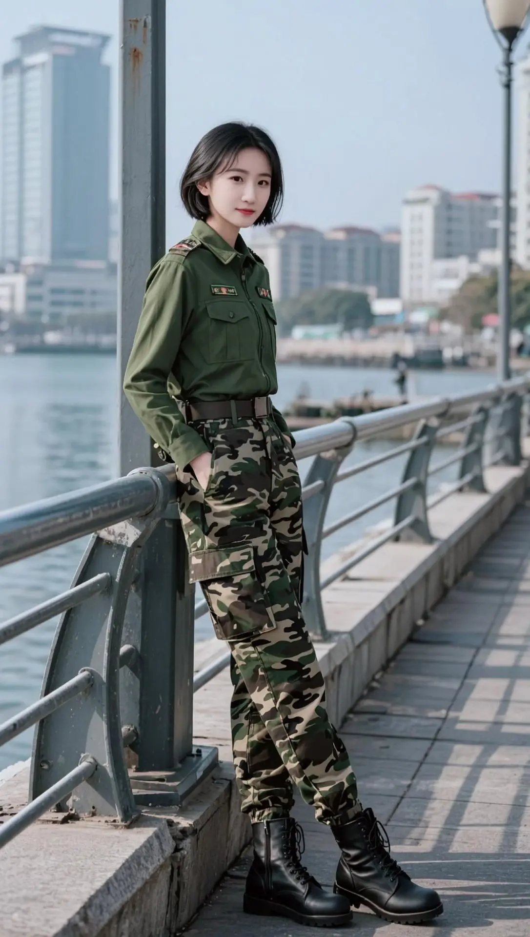 AI军装随拍 ai创作
