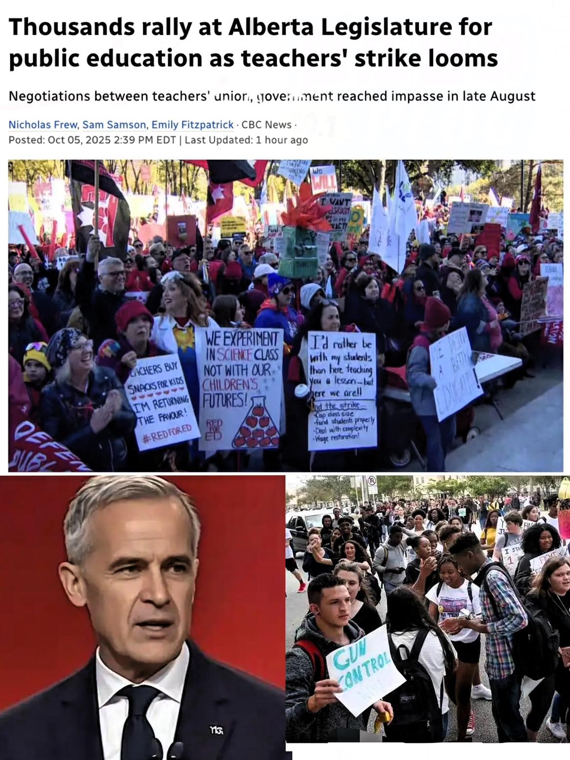 加拿大教育系统崩了！艾伯塔省5.1万名教师集体罢工，2000所学校停课，73万学