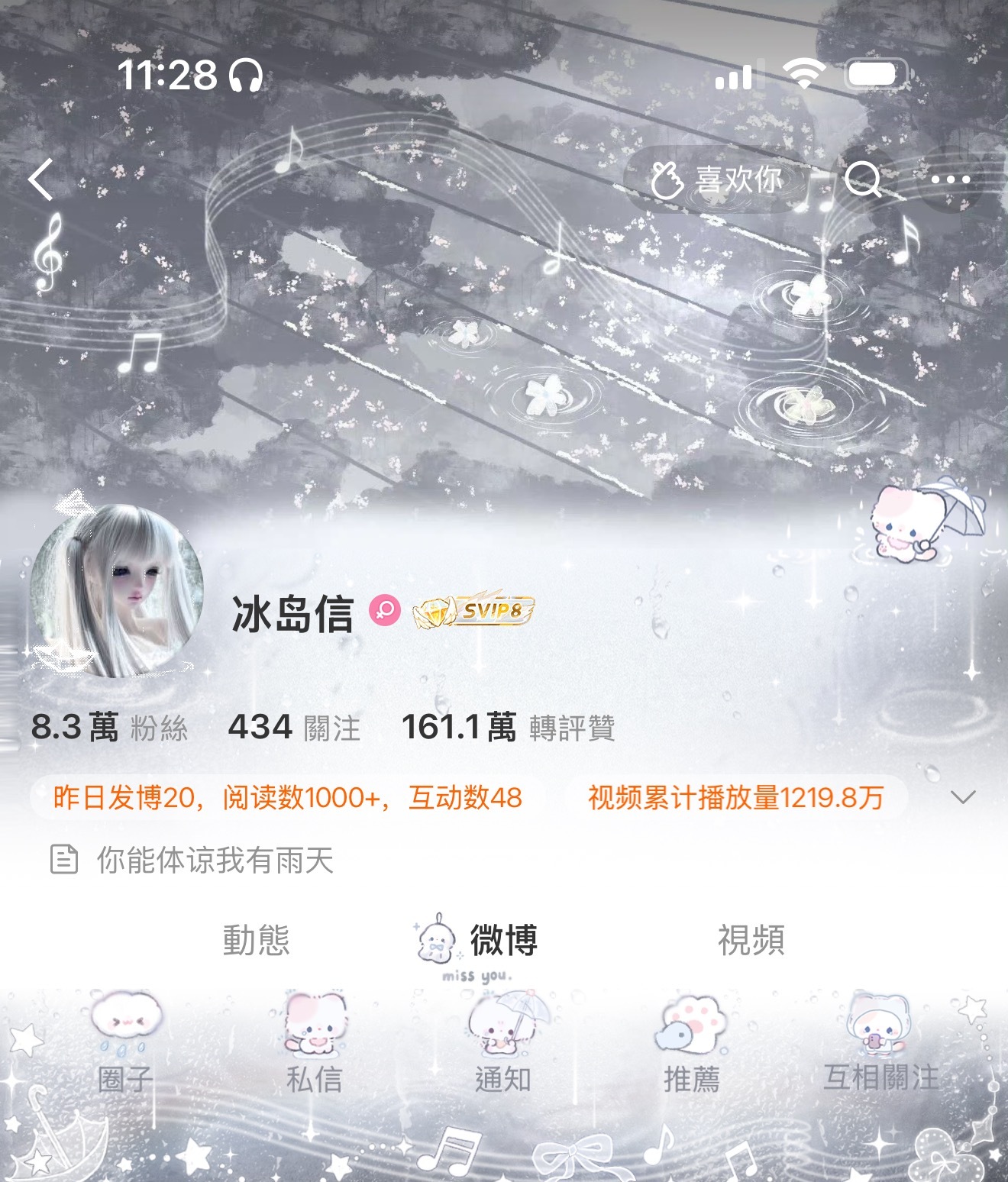 你能体谅我有雨天 
