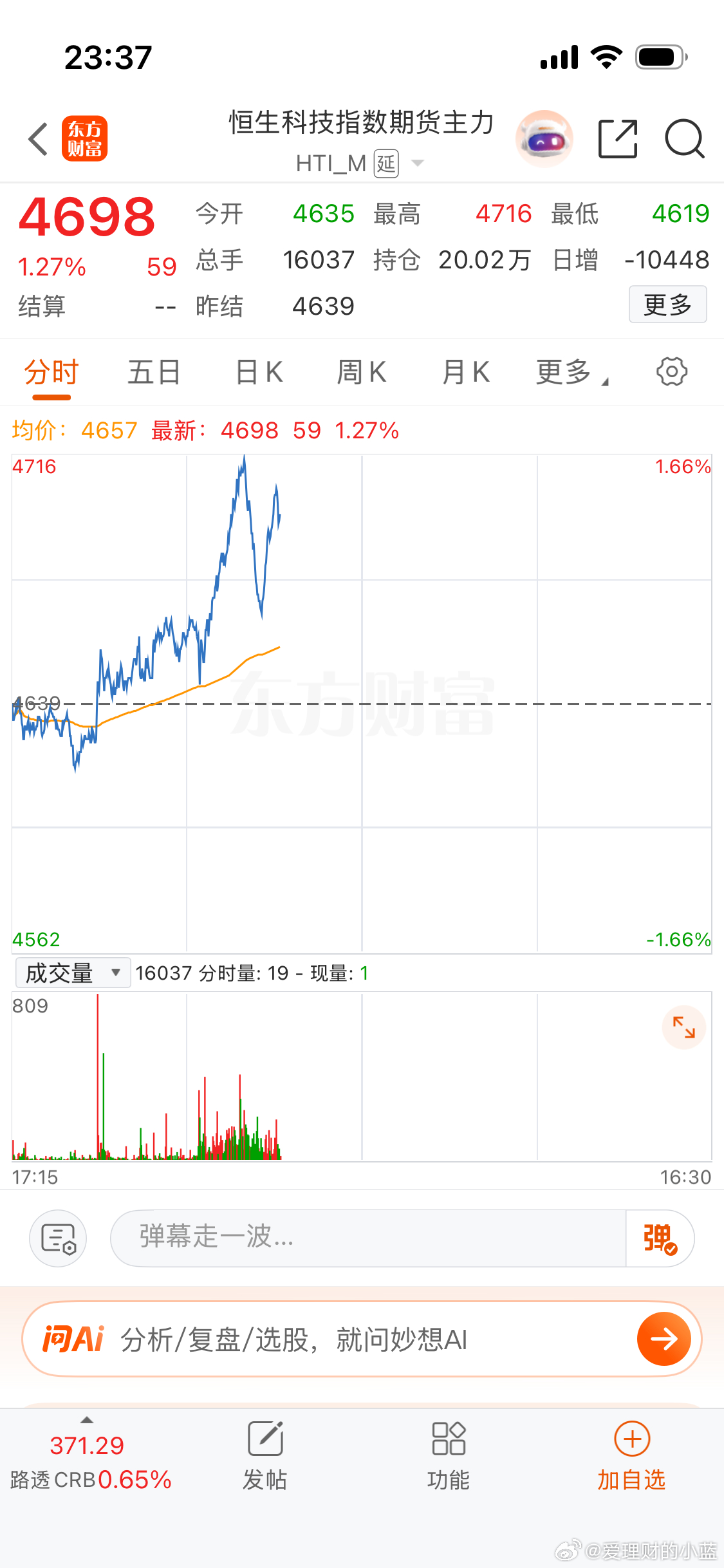 晚安。好梦。明天开盘大概率有红包。盘中会不会跳水不太清楚。我在考虑恒生科技要不要