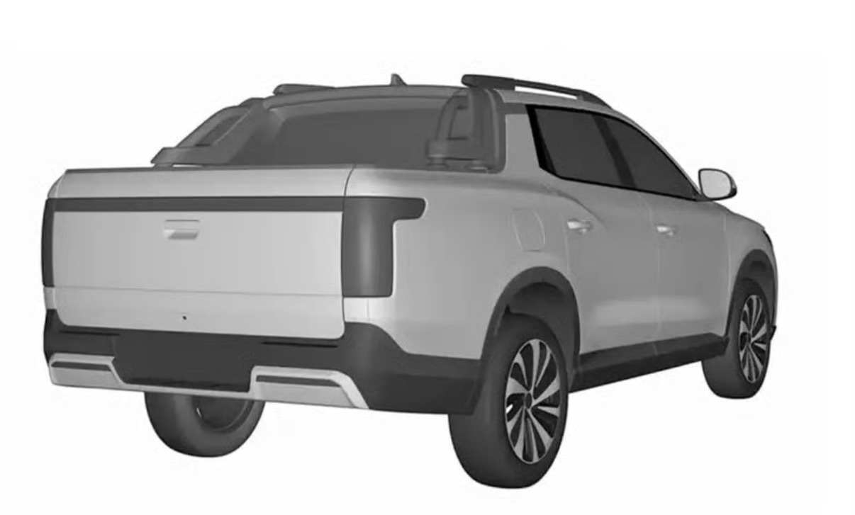 【比亚迪全新皮卡外观专利图 预计2026年上市】我们从相关渠道获取到了一组比亚迪