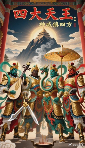 9月23日北派实时，北派缘起鬼神敬，四大天王贺中秋。上午，天庭四大天王，四大天门