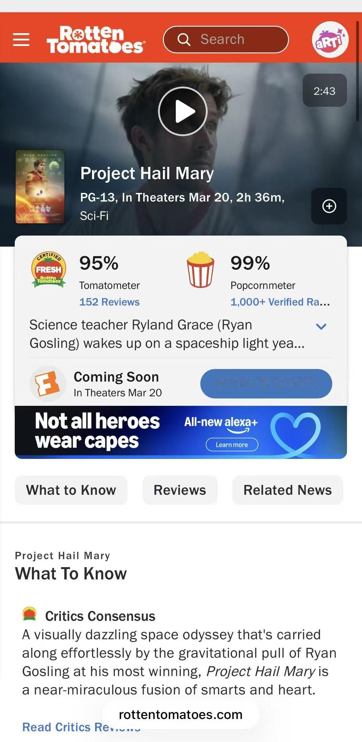 电影挽救计划 口碑大爆！爆米花指数99%！！！🍿高司令真是演了部好片啊！！！这