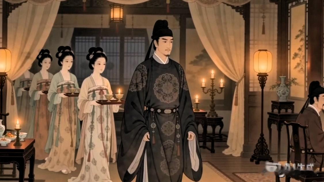 最近刷到一些用AI恶意生成《韩熙载夜宴图》的视频，把侍女P到坐在韩熙载腿上亲吻，