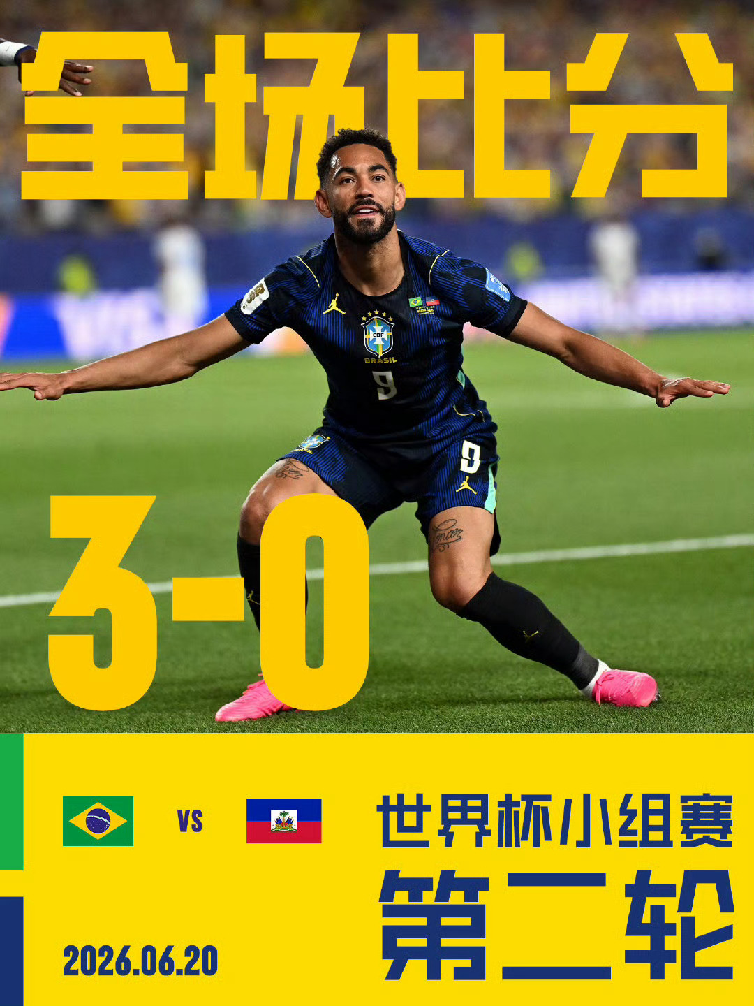 巴西vs海地第一轮很多强队纷纷爆冷，但到了第二轮基本都展现出来了强队本色！感觉第