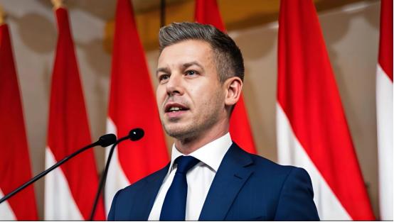 匈牙利新当选总理毛焦尔·彼得发表胜选演说：“匈牙利将再次成为了欧盟和北约强大的盟