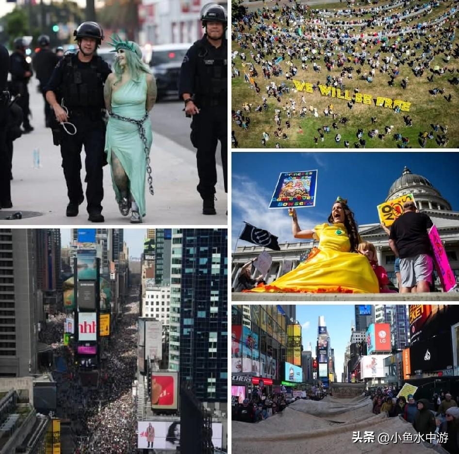 “不要国王！”
美国50州联动发起无王日示威抗议特朗普
 
预计900万人参与，