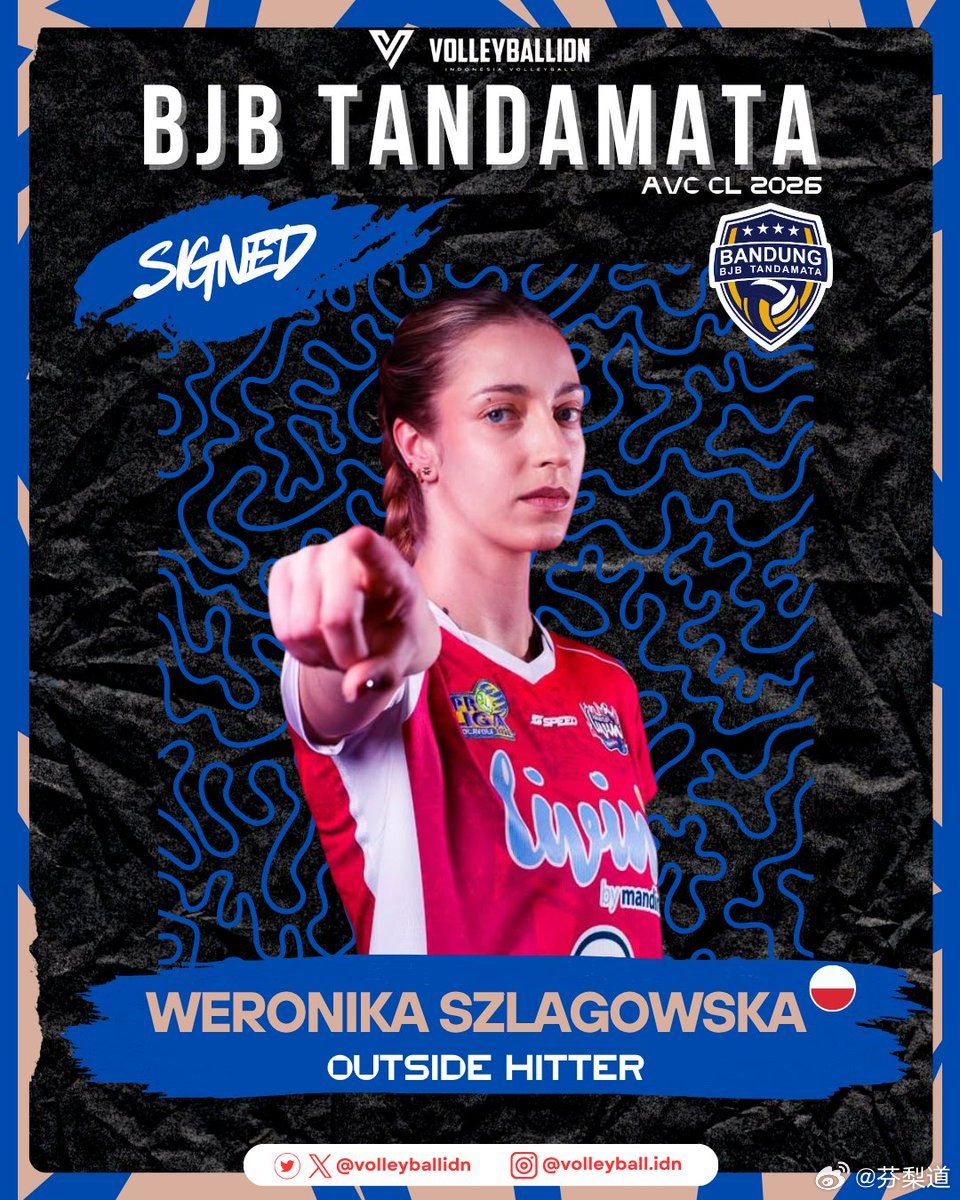 国际排坛动态印尼的万隆队引进了波兰球员，24岁的主攻维罗妮卡·什拉戈夫斯卡，亚冠