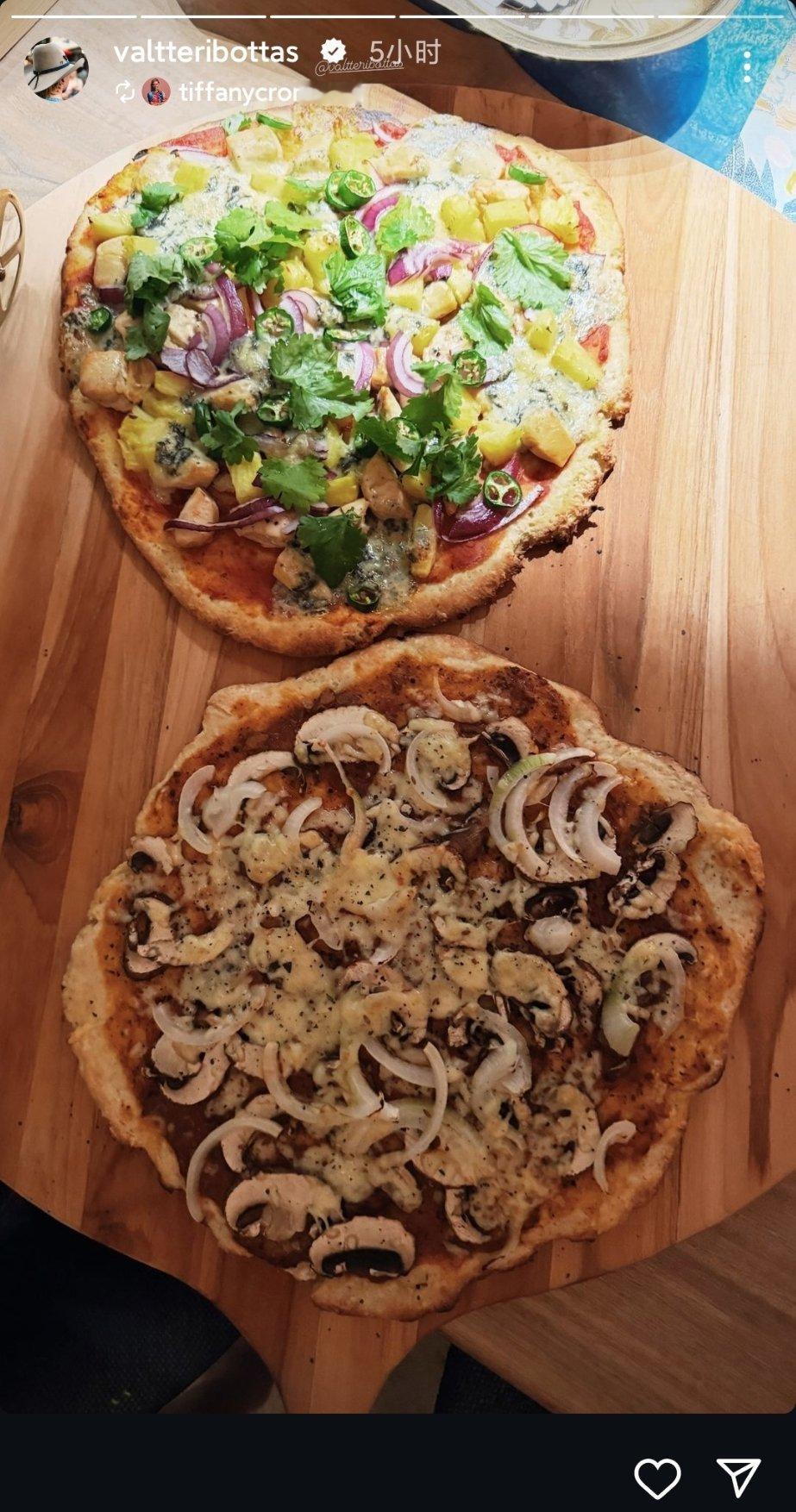 博塔斯：香菜菠萝披萨🍕#F1##赛车# ​​​