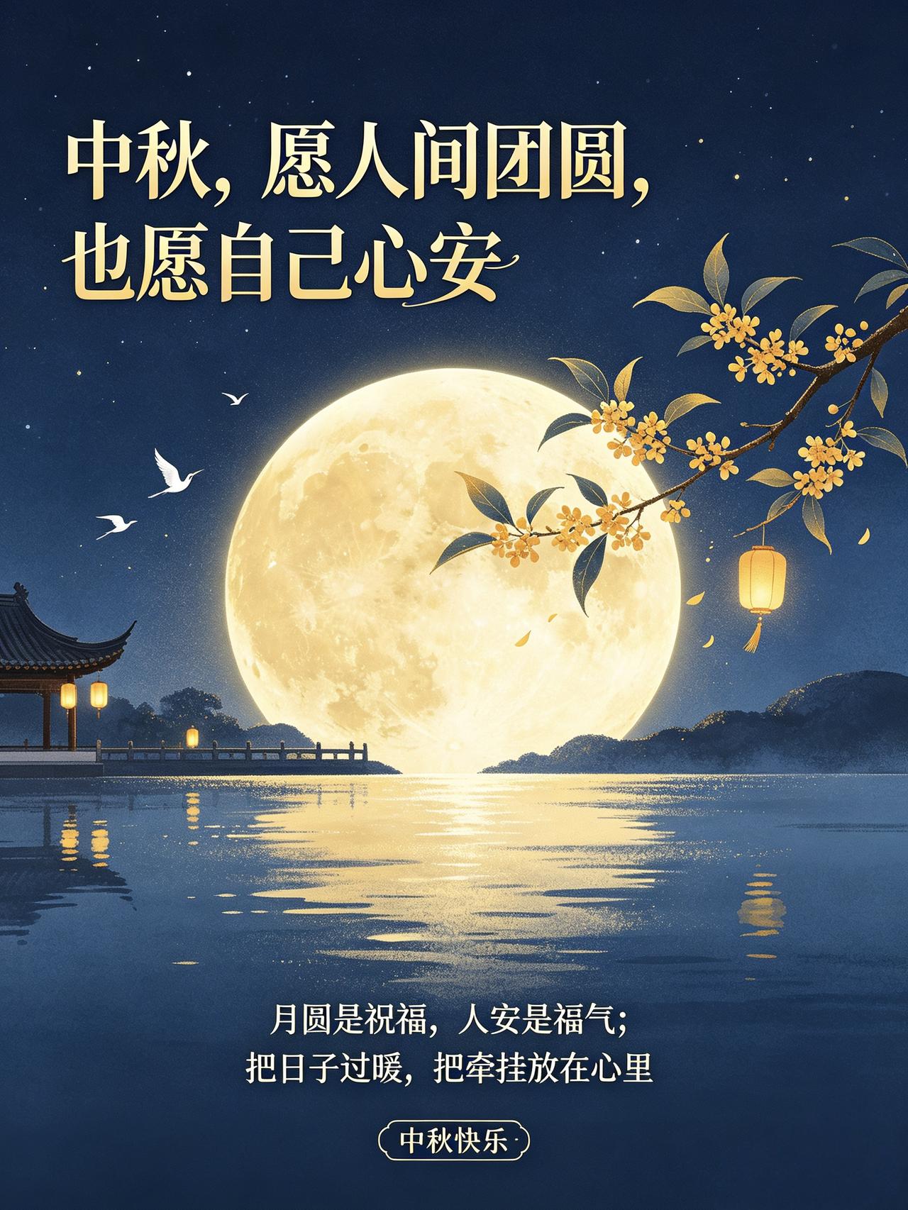 中秋，愿人间团圆，也愿自己心安！
 
中秋一到，心里总会多出一点牵挂。
小时候盼