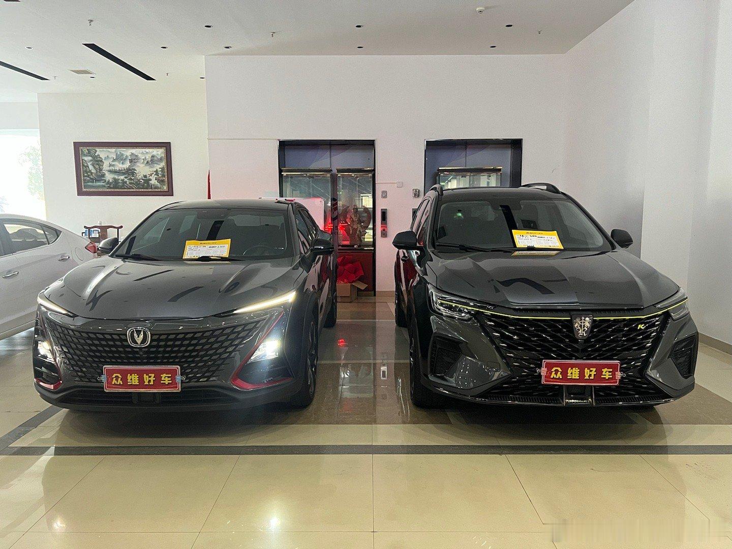 到店两台国产SUV，精品车况，配置拉满22年荣威RX5，2.2万多公里，价格，6