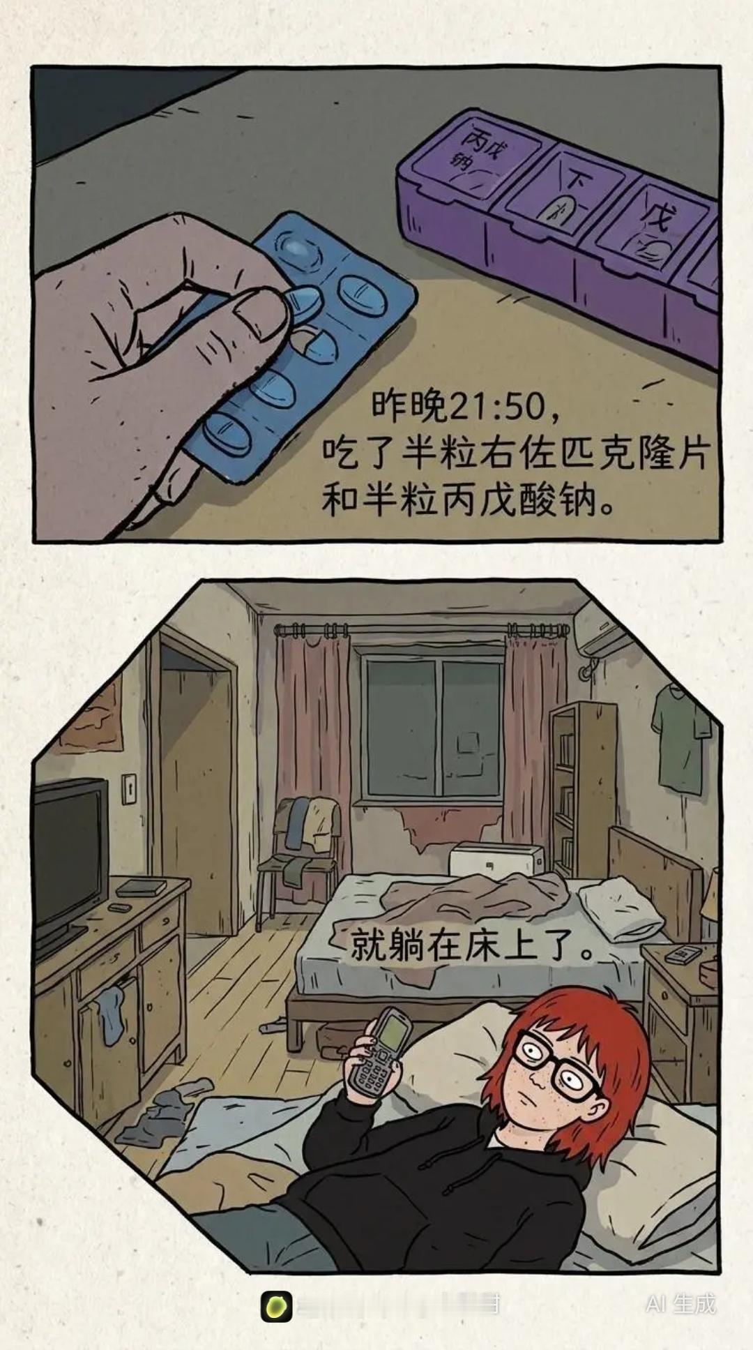 日常瞎画 双相情感障碍 精神状态belike 生活碎片 失眠