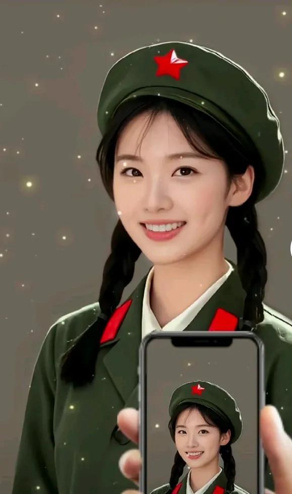 穿上军装拍个照，找回母亲的青春…